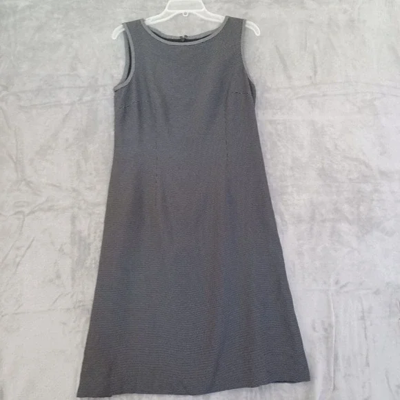 Liz Claiborne Sz 8 Suit Blazer Dress Knee Length Shift Academia Career Wear Gray - Picture 2 of 11